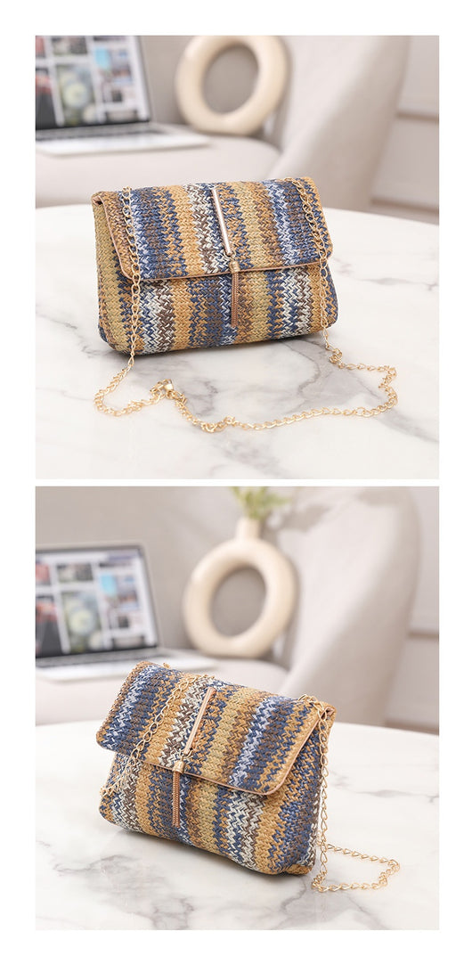 Bolso Bandolera Tejido de Paja Estilo Coreano - Image 27