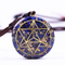 Epoxy synthetic handmade necklace Azul