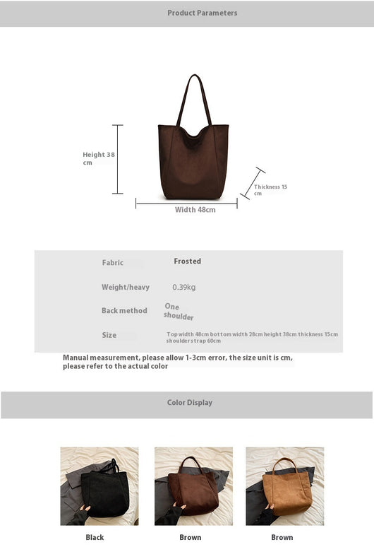 Bolso Retro de Cuero Mate con Capacidad Extra - Bolsa Tote Bandolera Versátil - Image 9