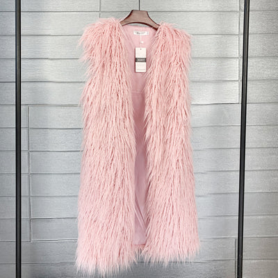 Chaleco de Lana y Pelaje Long Beach para Mujer - Abrigo Cálido - Image 14