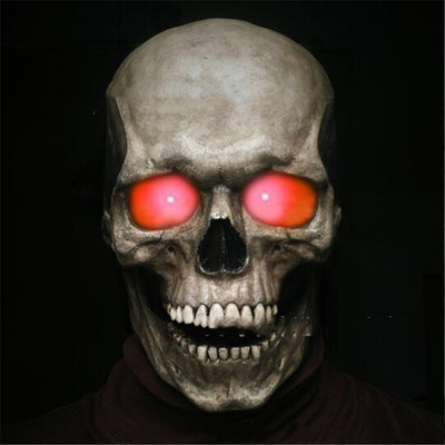 Calavera Halloween Terrorífica con Mandíbula Móvil y Luz Fluorescente - Image 9