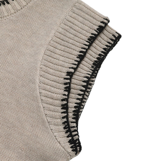Chaleco Tejido sin Mangas con Cuello Redondo y Detalles de Costura - Image 15