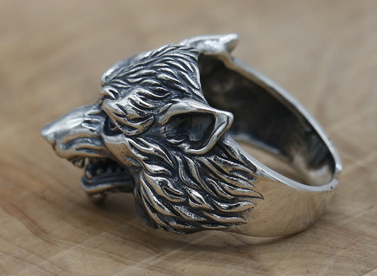 Anillo de Cabeza de Lobo en Plata 925 para Hombre - Image 4