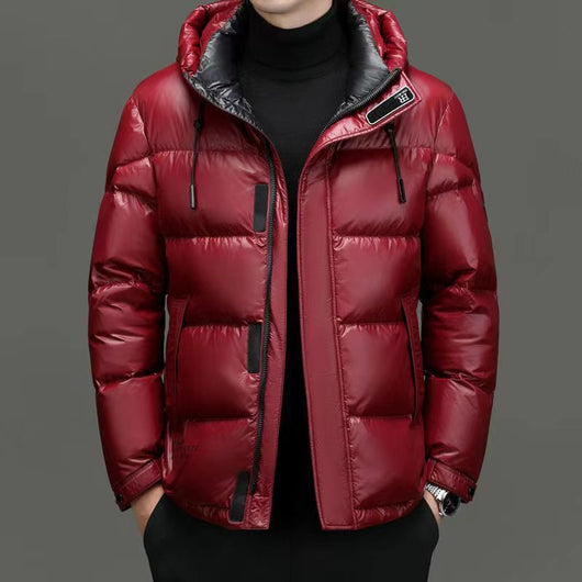 Chaqueta de Plumón Invierno Hombre con Grafeno - Abrigo Térmico Impermeable Negro y Dorado - Image 4
