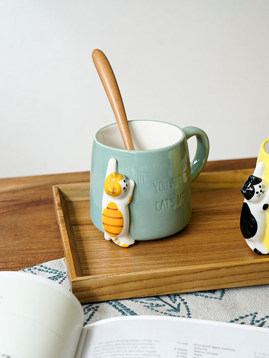 Taza Gato Blanco y Negro - Diseño Pata de Gatito - Image 2
