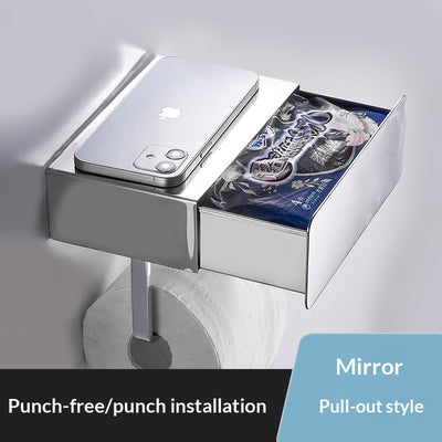 Organizador de Baño Negro con Repisa para Papel Higiénico y Toallitas - Image 6
