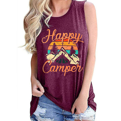 Playera sin Mangas Estampado Alegre Cuello Redondo para Mujer - Image 9