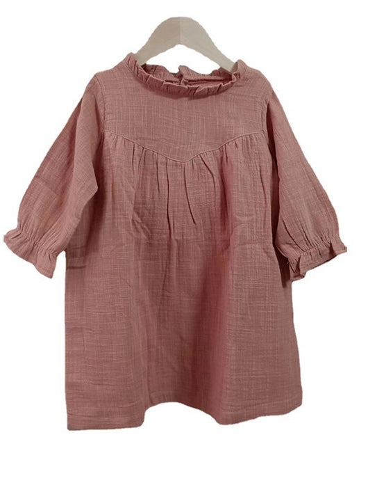 Vestido Infantil de Algodón con Encaje y Mangas Largas - Image 11