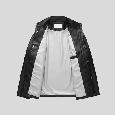 Chaqueta Casual Unisex de Cuero PU - Estilo Trendy Versátil - Image 4