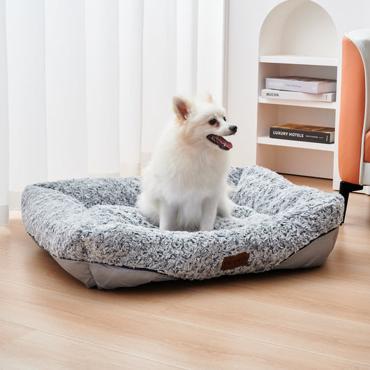 Cama Velvet Swirl para Perros Pequeños y Medianos con Cojín Removible y Efecto Calmante - Image 14