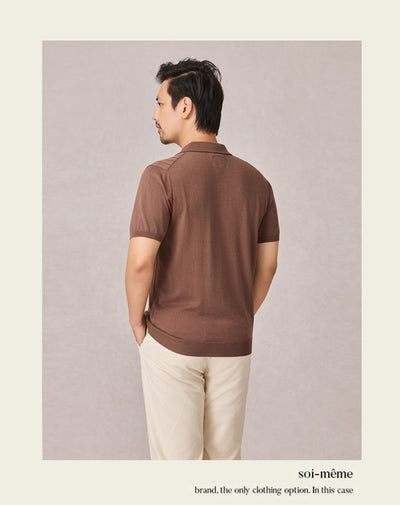 Polo Tejido Elástico Manga Corta para Hombre - Image 19