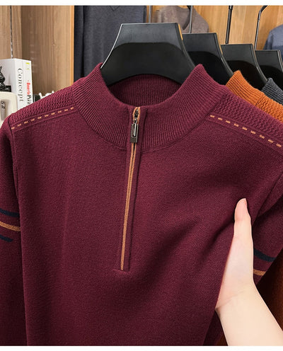 Suéter de Cuello Alto Grueso para Hombre - Lana Cálida Invierno Casual - Image 21