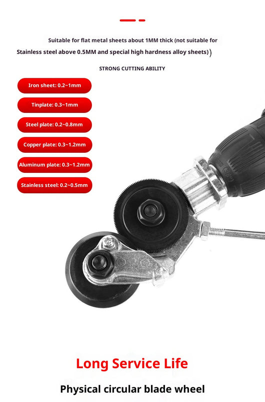 Convertidor de Taladro Eléctrico para Corte de Metal - Tijera Eléctrica Profesional - Image 14