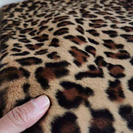 Manta de Lana Artificial con Estampado Leopardo - Cobertor de Poliéster Degradado Marrón - Image 3
