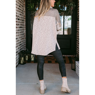 Camisa Suelta Casual para Mujer con Costura INS y Botones Simples - Image 4
