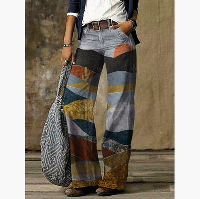 Pantalones Anchos de Tela Denim Sintética para Mujer - Image 5