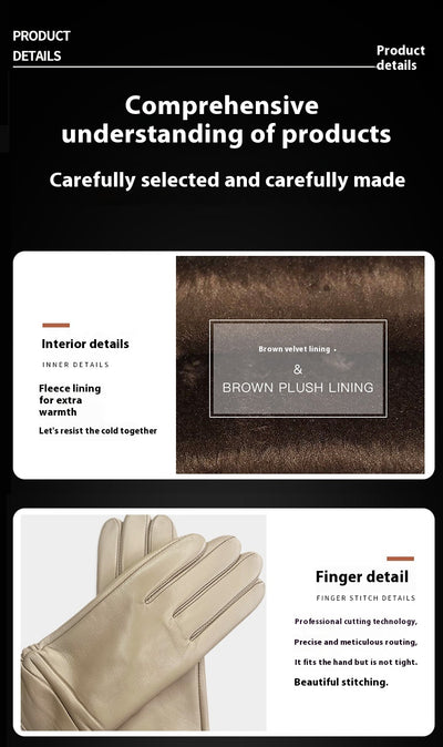 Guantes de Cuero Oveja para Mujer con Pantalla Táctil - Invierno Cálido - Image 13