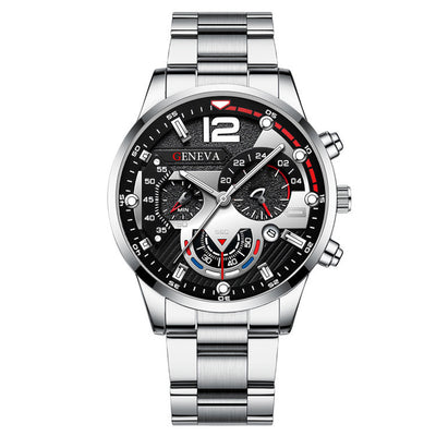 Set de 2 Relojes de Acero para Hombre con Pulsera - Diseño Ejecutivo Tres Ojos - Image 20