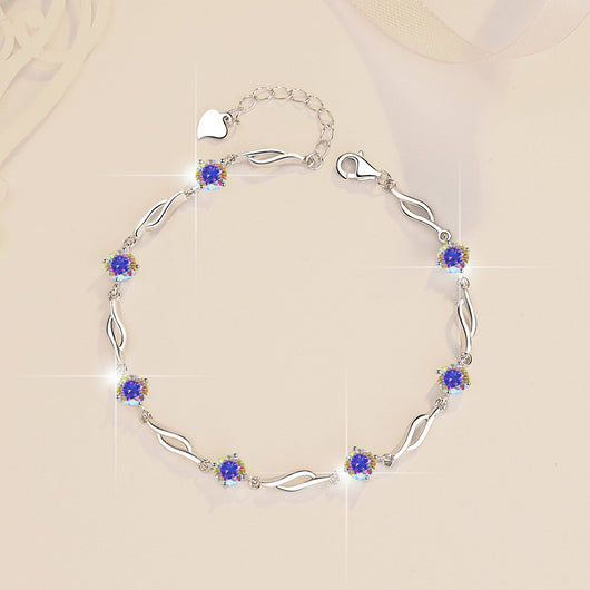 Pulsera de Plata Esterlina con Moissanita Multicolor S925 - Image 17