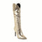 Botas Altas de Mujer Punta Afilada Estilo Caballero