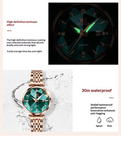 Reloj de Cuarzo para Mujer Diseño Geométrico Rombo - Image 12