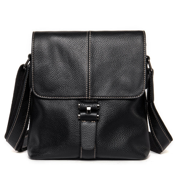 Bolsa de Cuero Genuino Grande para Hombre con Capacidad Expandible