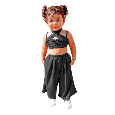 Conjunto de Dos Piezas para Niña Primavera Verano con Escote Halter - Image 17