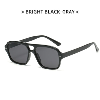 Gafas de Sol Retro Puente Doble Poligonales Unisex - Image 18