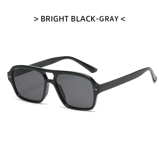 Gafas de Sol Retro Puente Doble Poligonales Unisex - Image 18