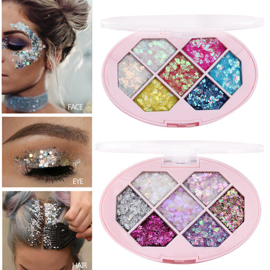 Paleta de Sombras Glitter de Siete Colores - Acabado Brillante Profesional - Image 9