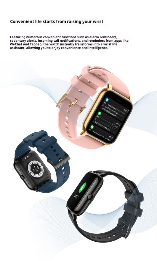 Reloj Inteligente P90 con Pantalla Cuadrada 185, Llamadas Bluetooth y Monitoreo de Salud - Image 12