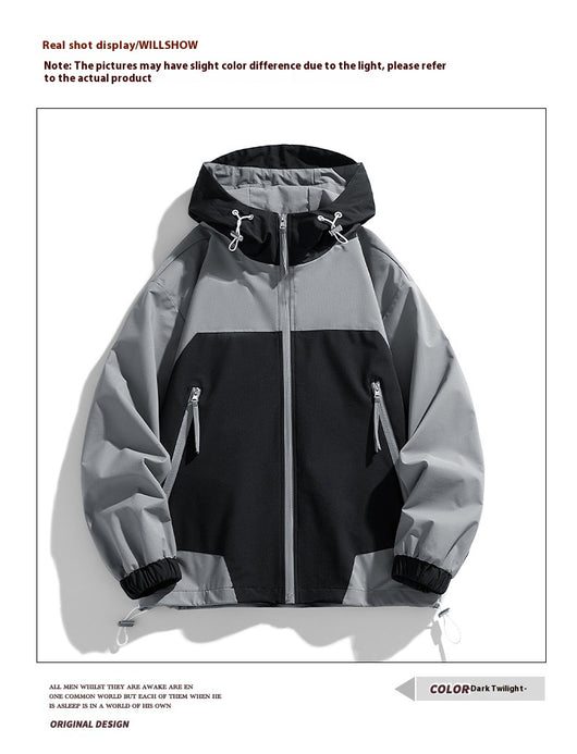 Chaqueta Hoodie Patchwork Retro Suelta y Casual - Image 16