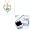 Female 925 Plateado Twelve Birthstone Pendant Necklace Rose Dorado Box December