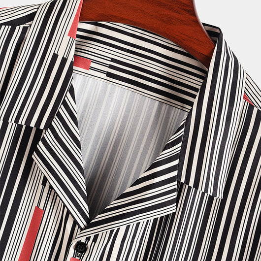 Camiseta Rayada de Verano para Hombre - Corte Slim Fit Transpirable - Image 4