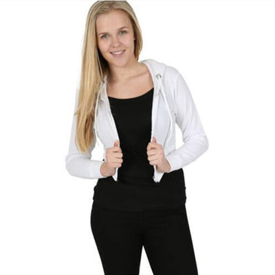 Suéter Corto con Capucha y Cierre para Mujer - Image 5