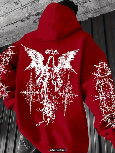 Sudadera Hombre con Estampado 3D Digital Alas de Ángel - Image 10