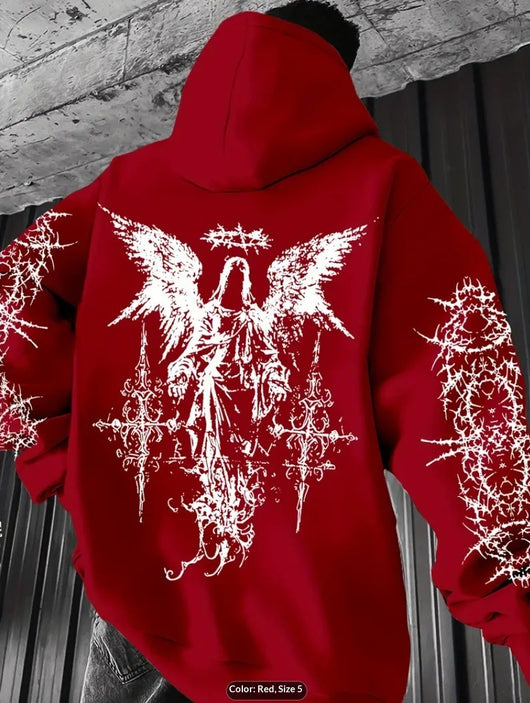Sudadera Hombre con Estampado 3D Digital Alas de Ángel - Image 10