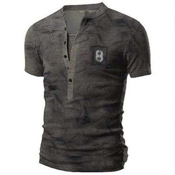 Camiseta Casual Estampada de Manga Corta para Hombre