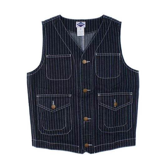 Chaleco Denim Retro con Múltiples Bolsillos para Hombre y Mujer