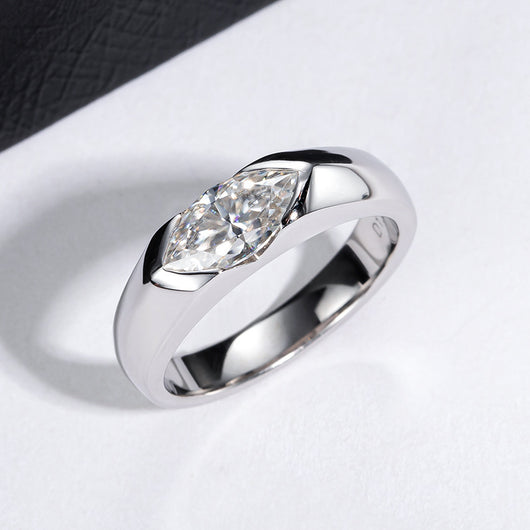 Anillo de Moissanita con Diseño de Ojo de Caballo - Elegancia y Personalidad - Image 23