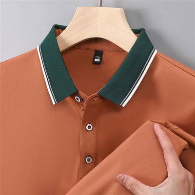 Polo Elástico de Algodón con Combinación de Colores - Image 42