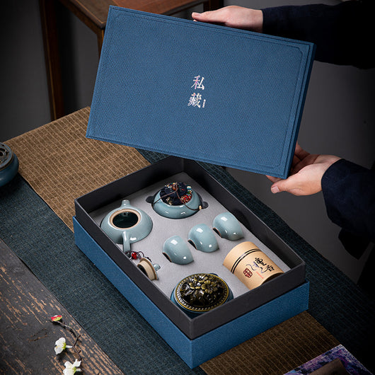 Juego de Té Kung Fu en Caja de Regalo - Cerámica Premium para Negocios - Image 14