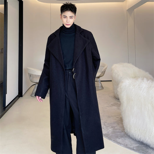 Abrigo de Lana para Hombre con Detalle de Círculo Metálico - Image 10