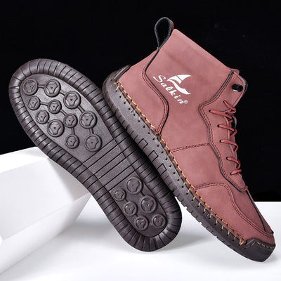 Botas Altas Retro de Cuero - Estilo Casual Urbano - Image 27