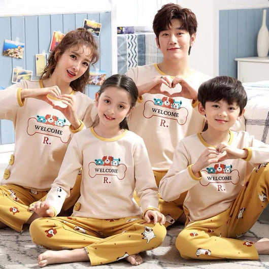 Pijamas Familiares de Algodón con Diseños Infantiles - Manga Larga - Image 2