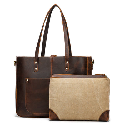 Bolso de Cuero Genuino para Mujer - Cartera de Gran Capacidad Estilo Casual - Image 3