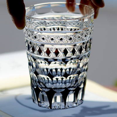 Vaso de Cristal Tallado a Mano Estilo Japonés para Whiskey y Jugos - Image 27