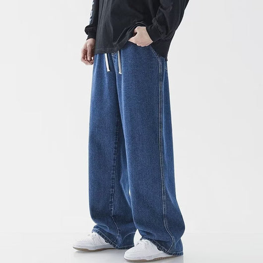Pantalones Vaqueros Rectos Hombre Primavera Verano Talle Alto Pierna Ancha Urbano - Image 6