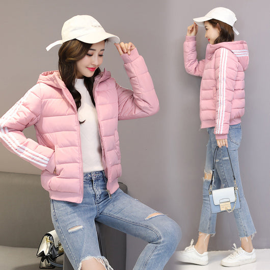 Chaqueta de Algodón Corta con Capucha - Abrigo Slim Fit para Invierno - Image 5