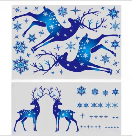 Pegatinas Navideñas Reno y Copo de Nieve para Ventanas - Decoración Infantil - Image 7